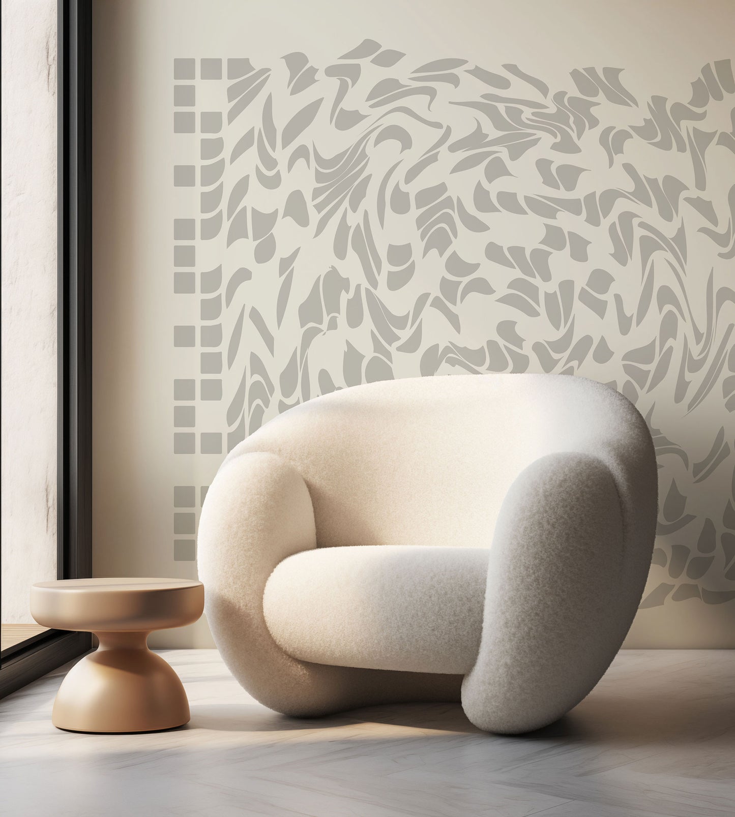 Peel and Stick Modern Wallpaper Contemporary Hypnosis Spiral Mural Organic Colors Mural Peel and Stick Wall Art Unique Wall Art Custom Size 169