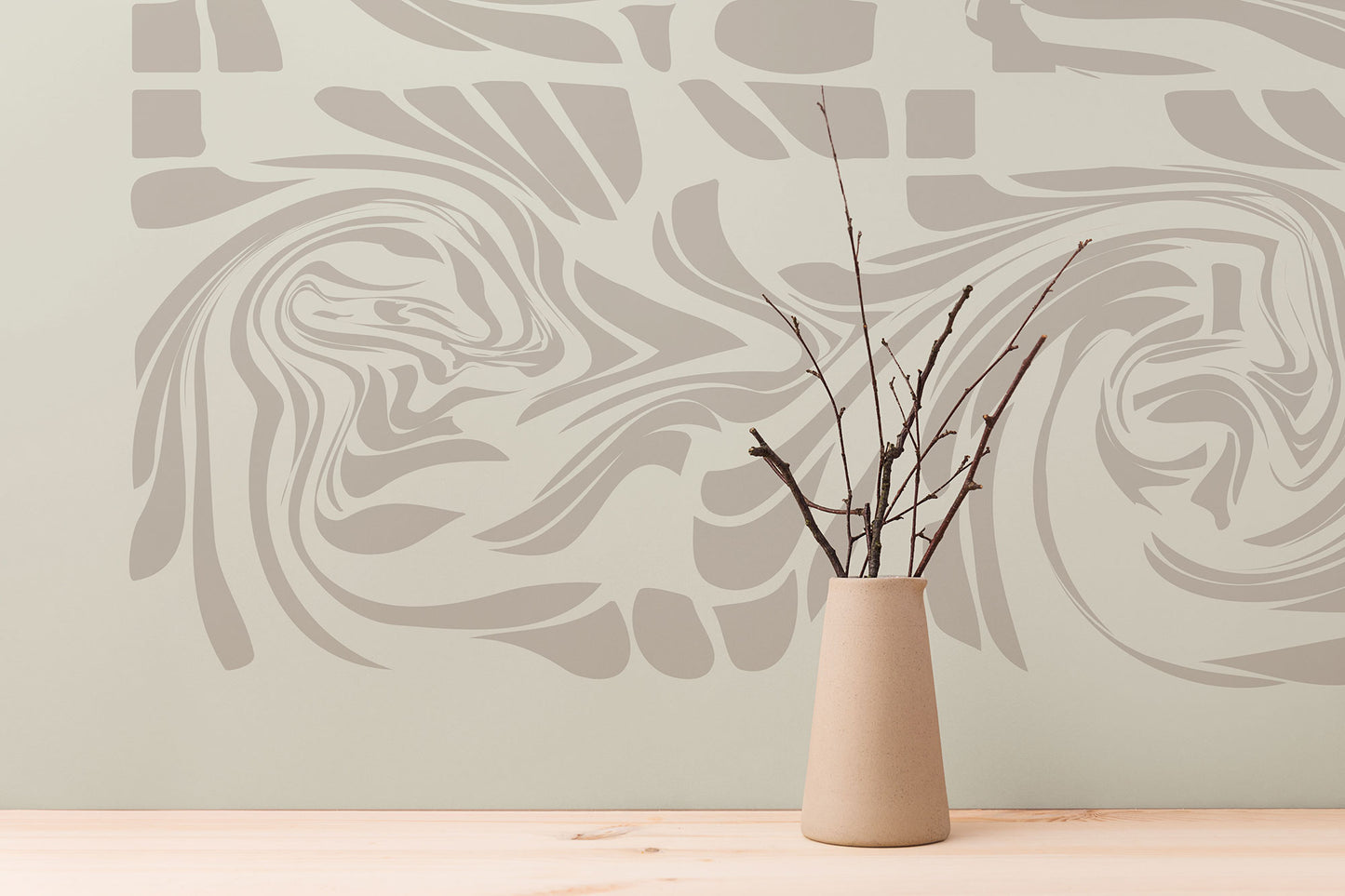 Peel and Stick Modern Wallpaper Contemporary Hypnosis Spiral Mural Organic Colors Mural Peel and Stick Wall Art Unique Wall Art Custom Size 170