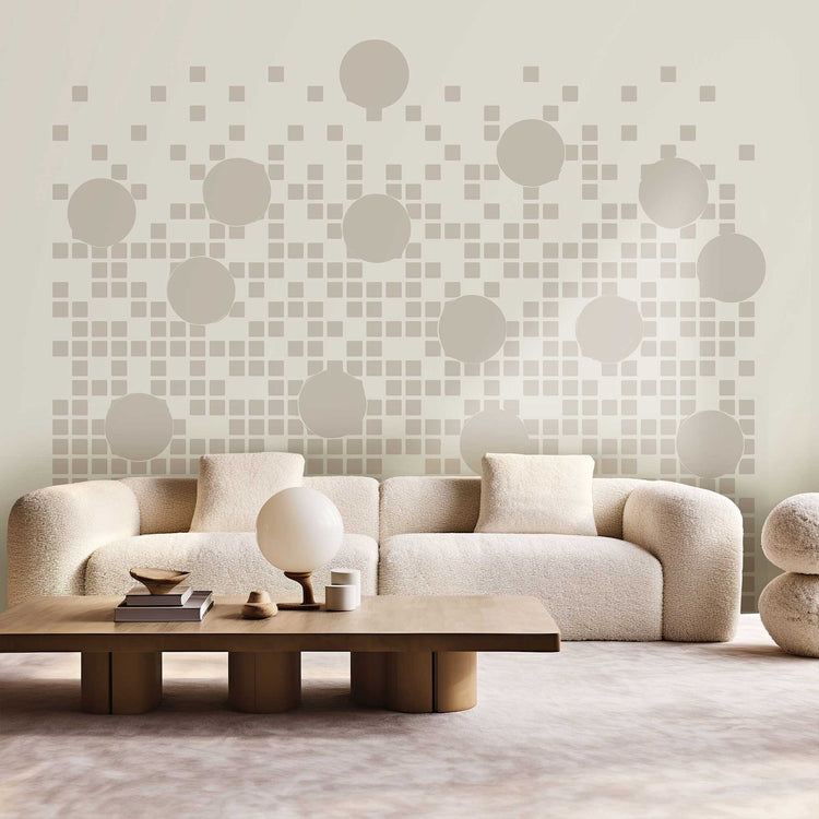 Peel & Stick Modern Organic Color Wallpaper | Modern Peel & Stick Mural | Custom Size Wallpaper