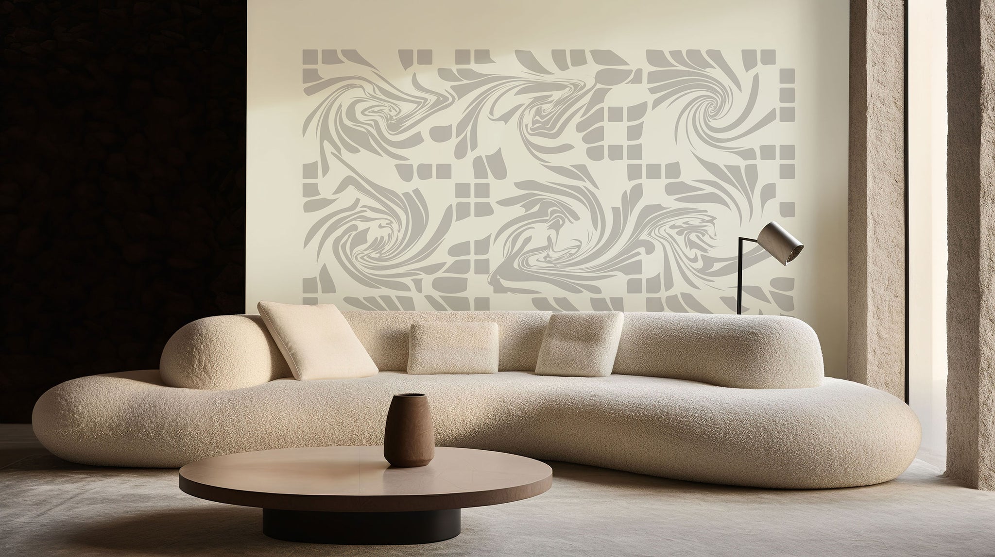 Peel and Stick Modern Wallpaper Contemporary Hypnosis Spiral Mural