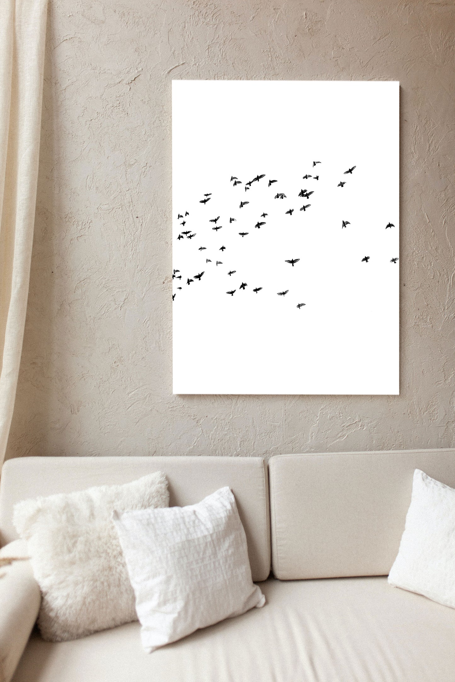 Black and White Birds, Digital Download, Printable Artwork, Wall Décor, Line Art, Birds, A112