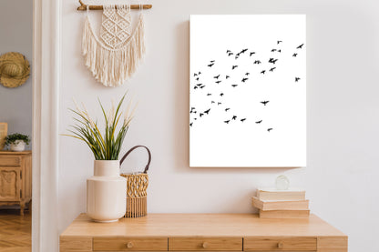 Black and White Birds, Digital Download, Printable Artwork, Wall Décor, Line Art, Birds, A112