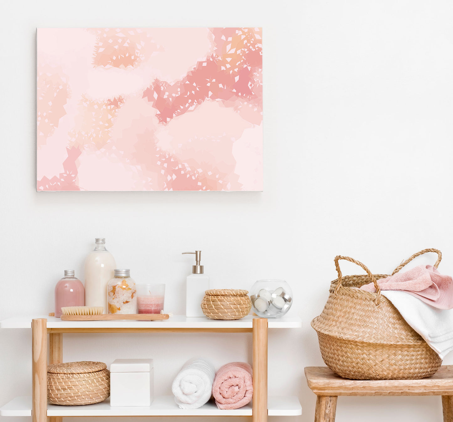 Modern Wall art, Digital File, Pink Wall décor, Abstract wall Décor, Bedroom Wall art, Bathroom Artwork, Caroline Pink-F111