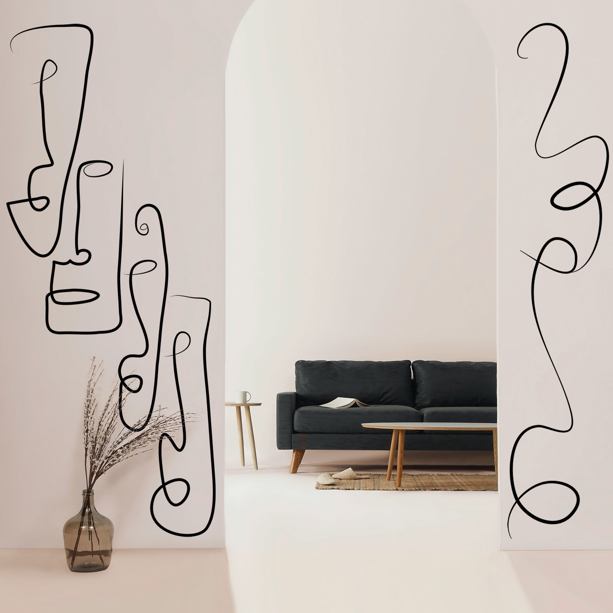 Line Design Mural Line Art Wallpaper Collection | Minimalist & Elegant Designs for Modern ...
